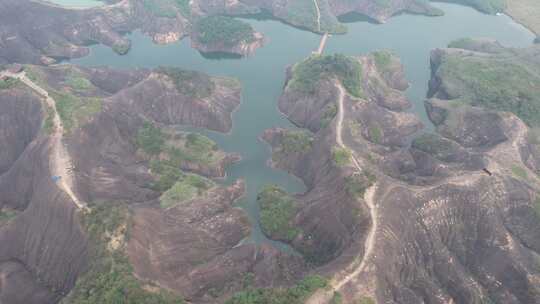 郴州高椅岭丹霞地貌风景区航拍