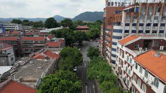 福建泉州古西街钟楼开元寺航拍