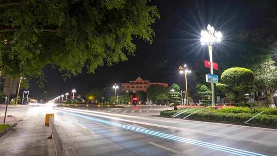 镇康县道路夜景移动延时