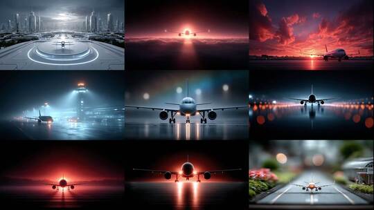 逐梦蓝天起飞瞬间机场跑道上的速度与激情高清在线视频素材下载