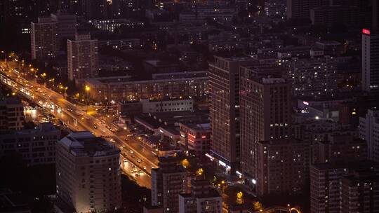 夜晚建筑美景城市