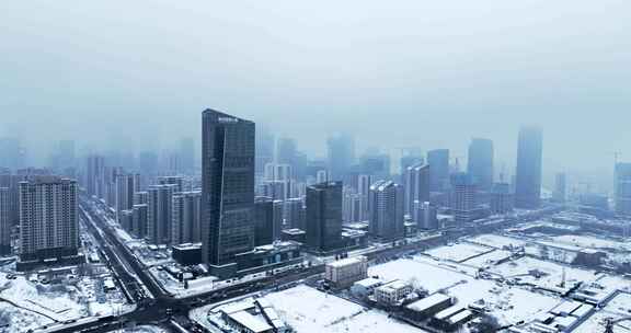 济南高新区雪景