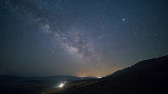 美丽的夜空时光流逝。