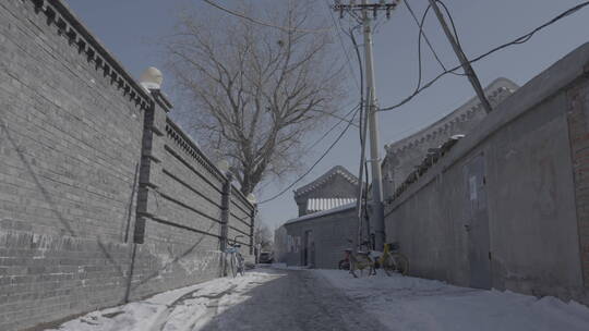 北京冬天 下雪的城市