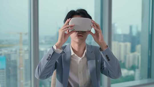 VR眼镜探索交流互动视频素材模板下载