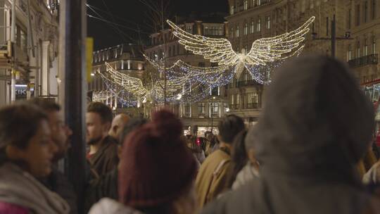 伦敦摄政街圣诞之夜视频素材模板下载