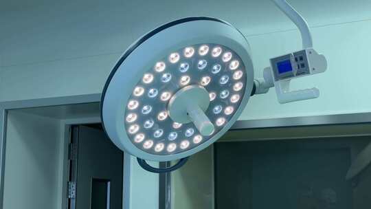 医院手术室手术灯特写