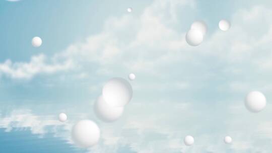 白色简约意境小球