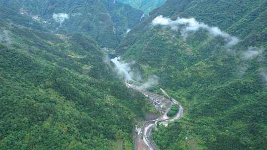 4K湖北宜昌三峡竹海自然山峦航拍视频