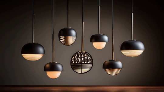 简约时尚吊灯创意组合灯具设计展示