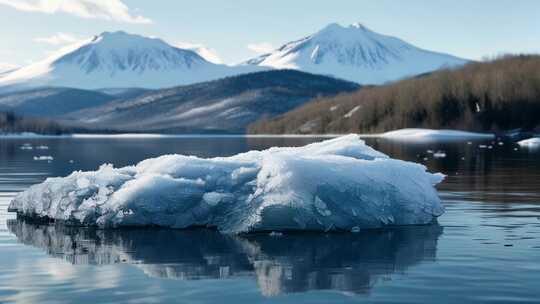 南极冰川冰天雪地冰融化