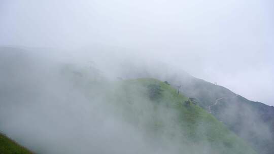 森林云海山峰云雾缭绕雨后树林山林山脉风景