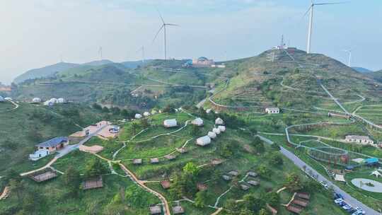 合集 航拍高山草原露营地