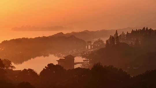 杭州西湖日出