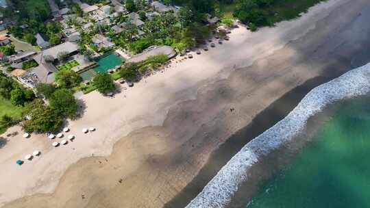巴厘岛度假村与沙滩航拍视频素材模板下载