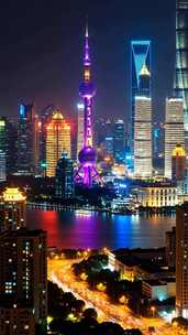 上海陆家嘴东方明珠夜景