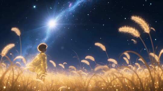 星空下的剪影唯美治愈
