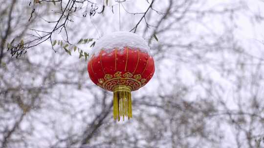 北京北海公园的节日雪景视频素材模板下载