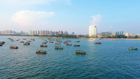 广西北海市渔场渔船航拍风光 合集