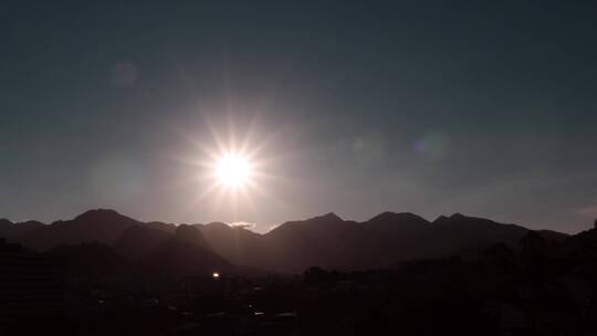 太阳落山延时摄影