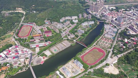 福建省泉州市洛江区马甲镇仰恩大学航拍校园