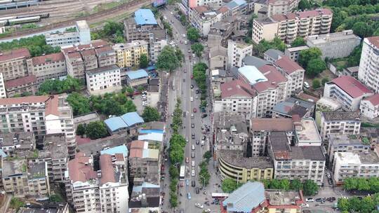 航拍乡村农村集中居住地视频素材模板下载