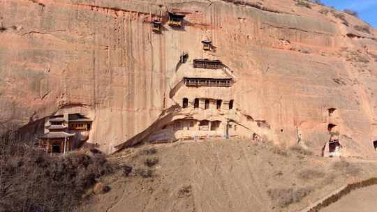 【航拍】马蹄寺风景区01（2023.11.28）