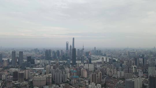 上海虹口区海伦路全景4K航拍视频素材模板下载