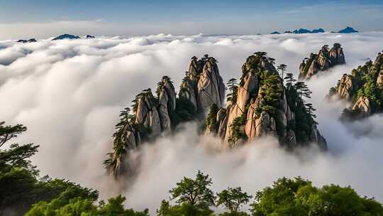 山间云海缭绕的壮丽景观