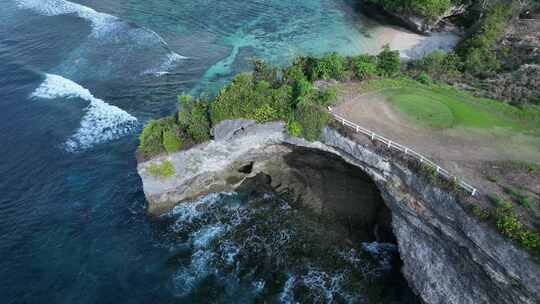 原创 印度尼西亚巴厘岛海岸线自然风光航拍视频素材模板下载