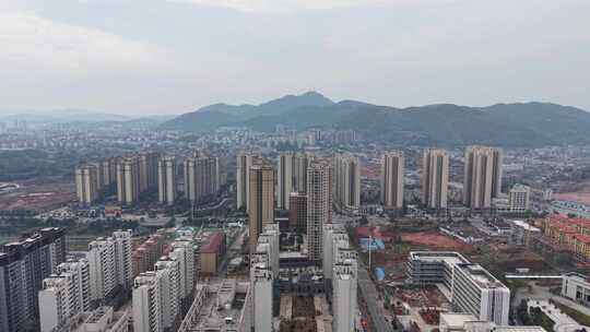 密集高层住宅小区鸟瞰全景