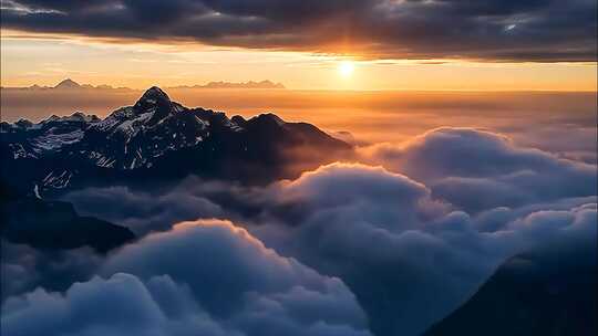 中国祖国大好河山日出云海日落延时风景风光