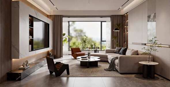 现代风格客厅室内场景