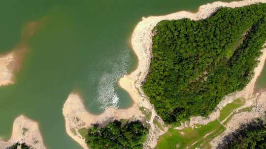 航拍福建千岛湖漳州龙海后湖水库视频素材模板下载