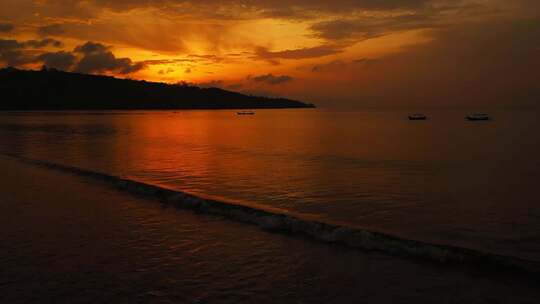 海边晚霞夕阳唯美落日风景