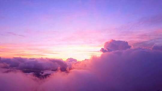 高空云海日出美景