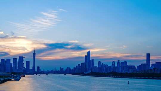 广州珠江新城夜景现代化城市延时