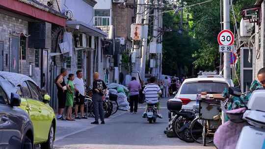 北京老城街景人文胡同文化