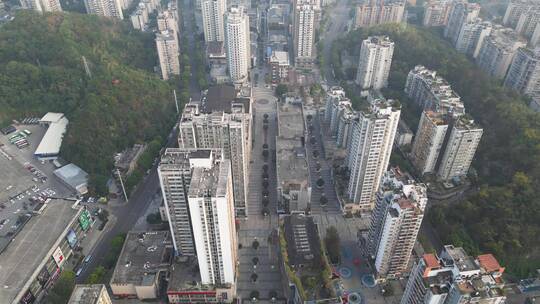 4K航拍重庆北碚嘉陵风情步行街视频素材模板下载