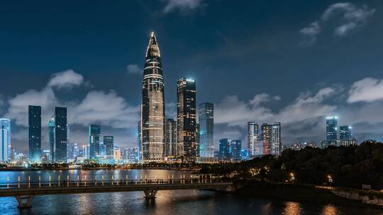 深圳后海春笋大厦夜景延时