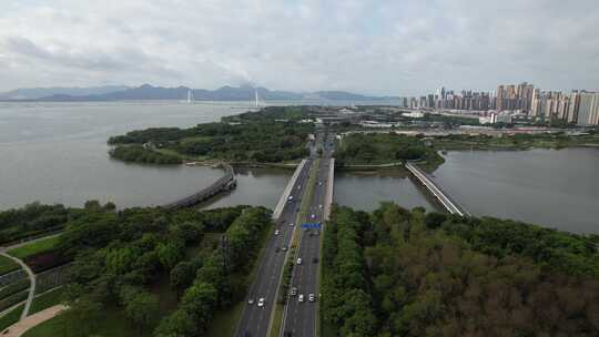 深圳人才公园-沙河西路城市车流