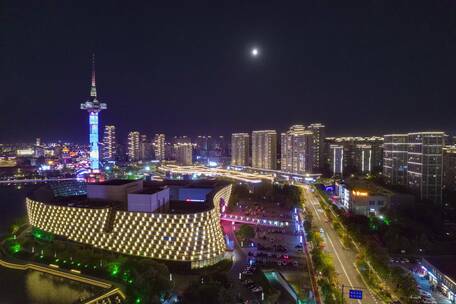 盐城市中心聚龙湖-夜景延时