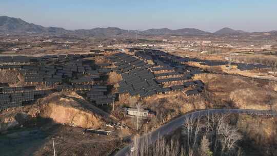 太阳能 公路 航拍 自然 建设