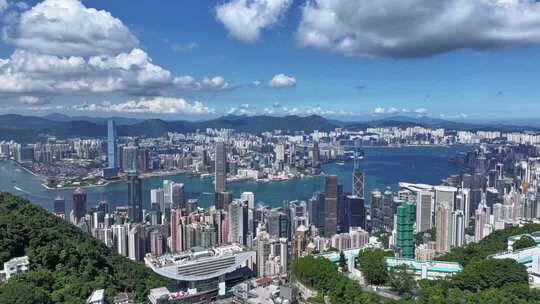 香港维多利亚港航拍