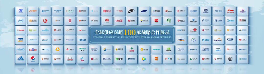 LOGO墙合作客户品牌展示全球合作伙伴高清AE视频素材下载