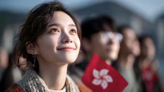 香港青年微笑展望未来