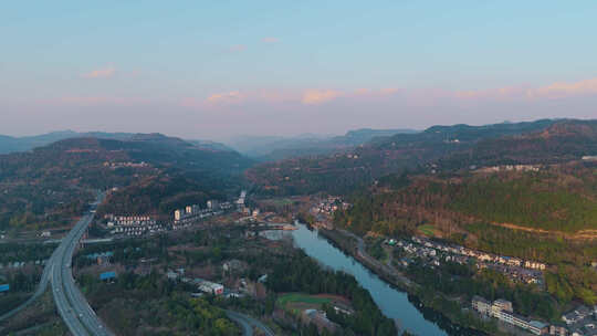 山川河流高速大景