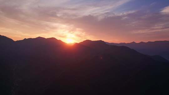 山川高山唯美日出日落航拍