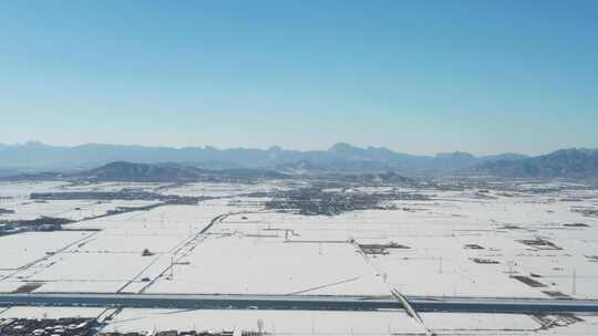 航拍雪景 唯美冬日空镜 立冬 冬至节气