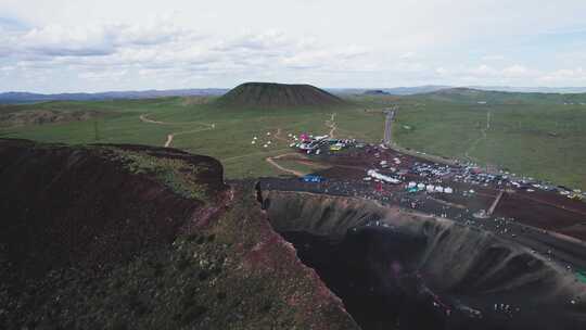 航拍乌兰哈达火山